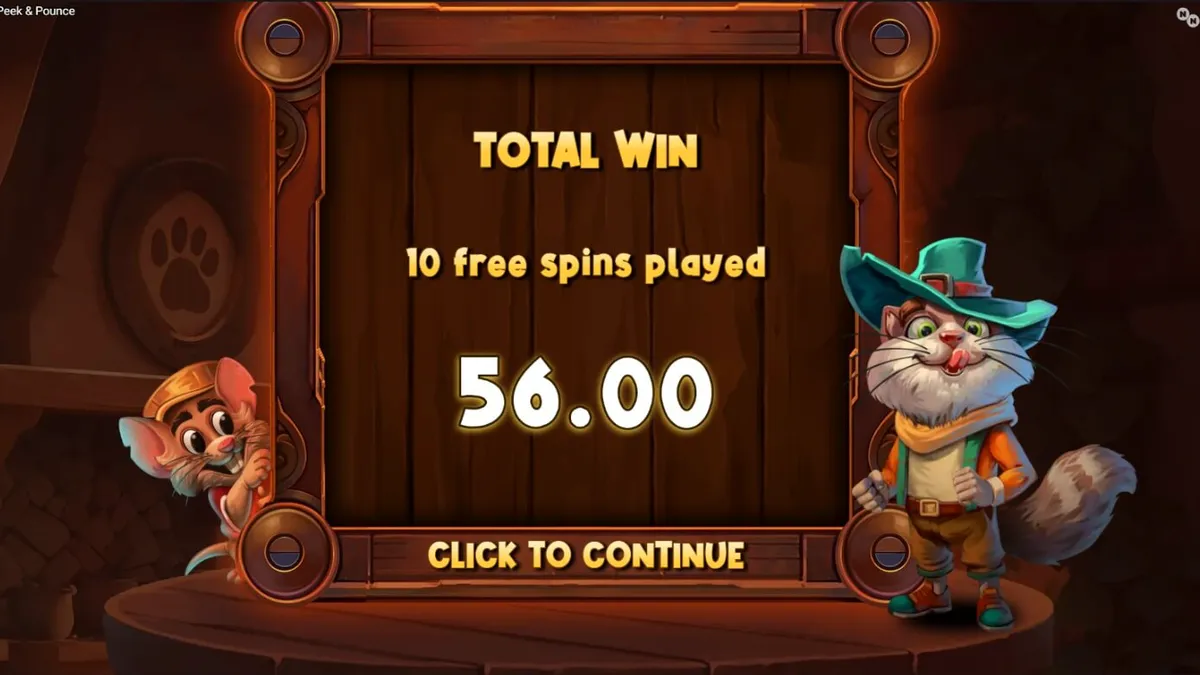 Karakter Señor Pounce dalam slot Peek & Pounce