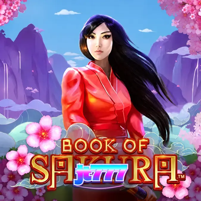 Tampilan visual slot Book of Sakura dengan tema bunga sakura yang elegan