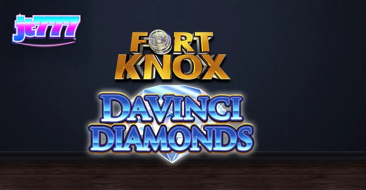 Tampilan visual mesin slot Fort Knox Da Vinci Diamonds dengan tema Renaisans dan brankas mewah.